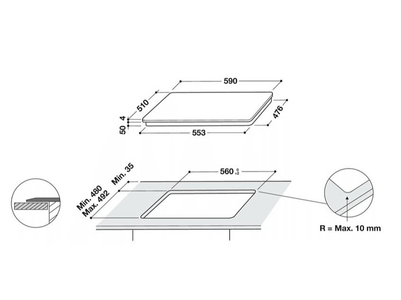 Whirlpool WL S5360 BF/W Ugradbena indukcijska ploča, bijela