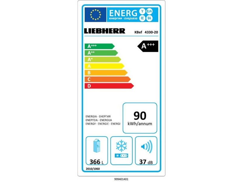 Liebherr KBEF4330-20 Comfort BioFresh Egyajtós hűtőszekrény