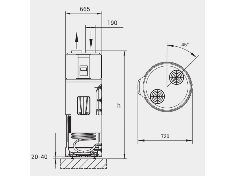 Hajdu HB 300 Hőszivattyús forróvíz tároló