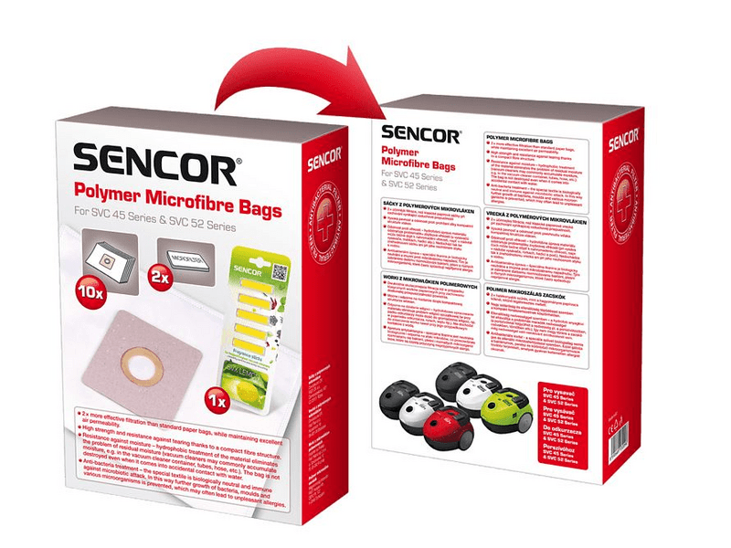 Sencor SVC 45 10 db porzsák + 5 db illatrúd