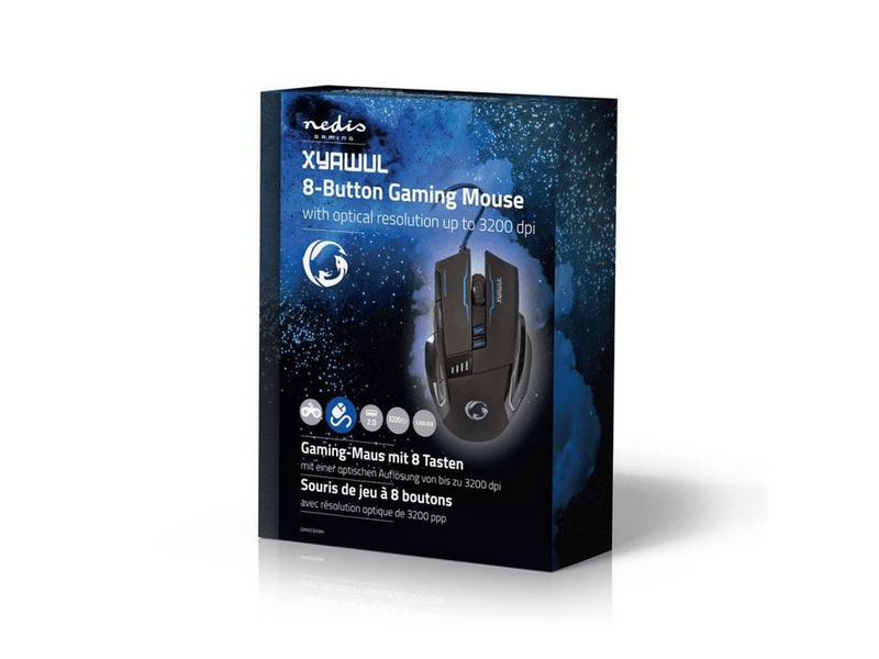 Nedis GMWD300BK Gamer egér