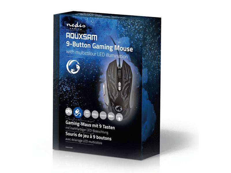 Nedis GMWD400BK Gamer egér