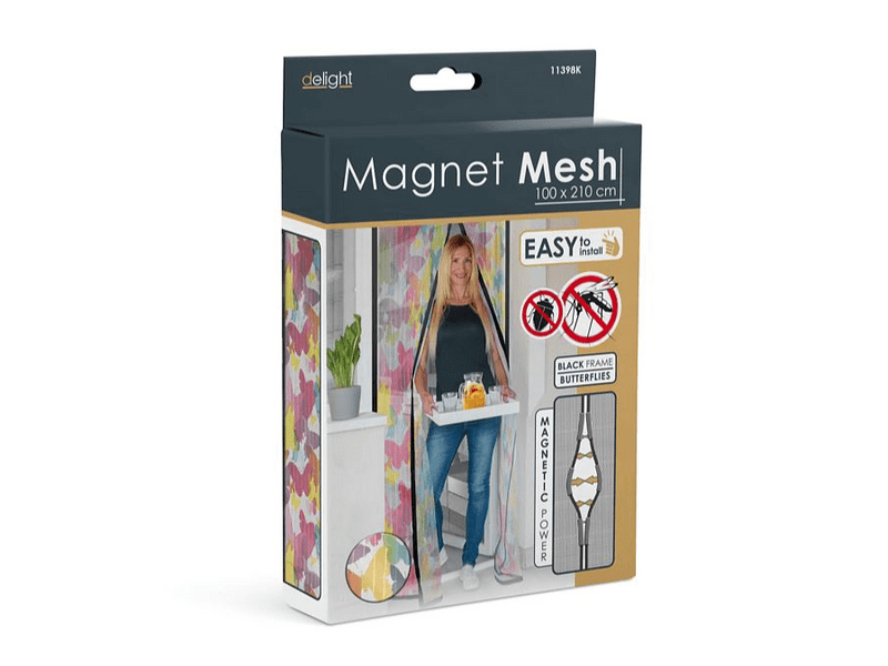 DELIGHT 11398K Szúnyogháló ajtóra, Pillangós