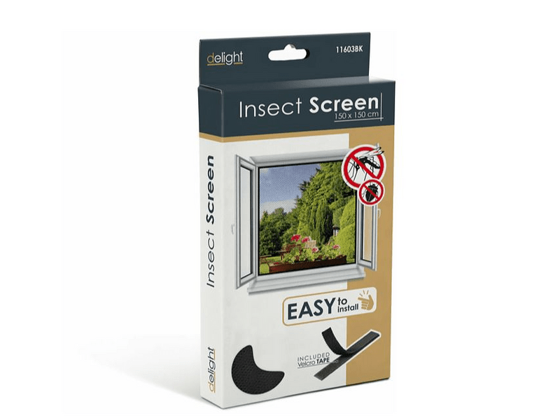 DELIGHT 11603BK Szúnyogháló ablakra