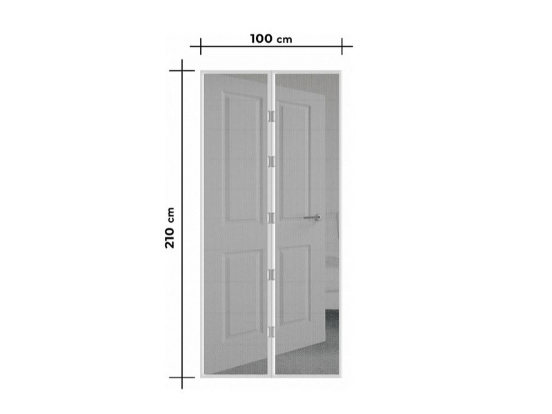 DELIGHT 11398WH Szúnyogháló ajtóra, Fehér