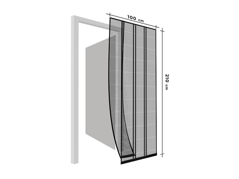 DELIGHT 11608BK Lamellás szúnyogháló szalag ajtóra
