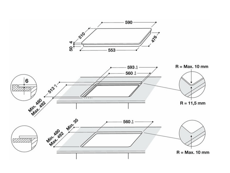 Whirlpool WL S7260 NE Beépíthető indukciós főzőlap