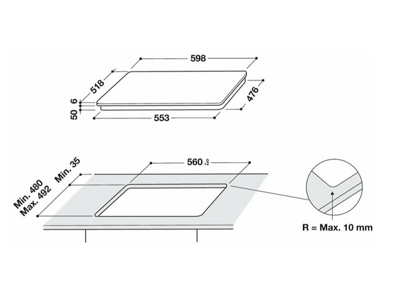 Whirlpool WL S2260 NE Beépíthető indukciós főzőlap