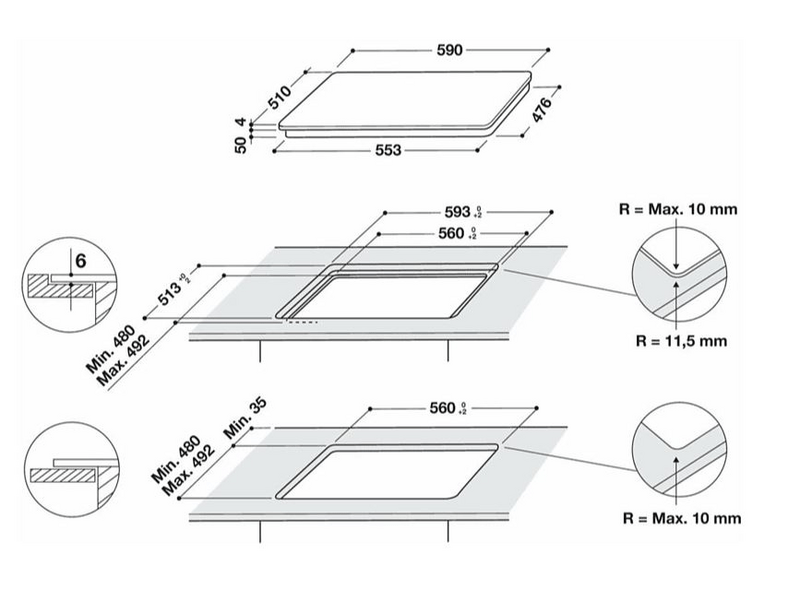Whirlpool WF S7560 NE Beépíthető indukciós főzőlap