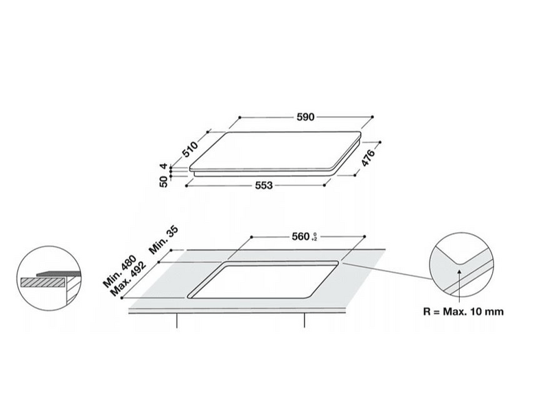Whirlpool WL S2760 BF/S Ugradbena indukcijska ploča, satin srebrna
