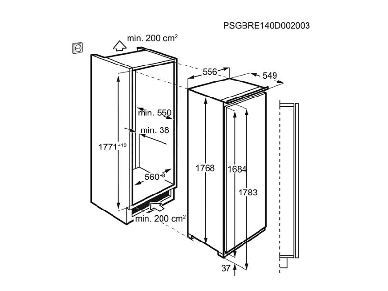 AEG ABE818F6NC Beépíthető fagyasztószekrény