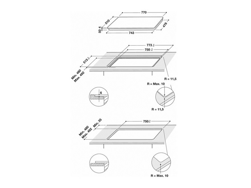 Whirlpool WF S0377 NE/IXL Beépíthető indukciós főzőlap