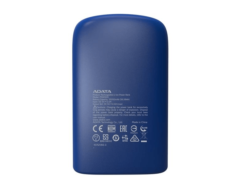 Adata P10050V PowerBank 10050mAh, Sötét kék