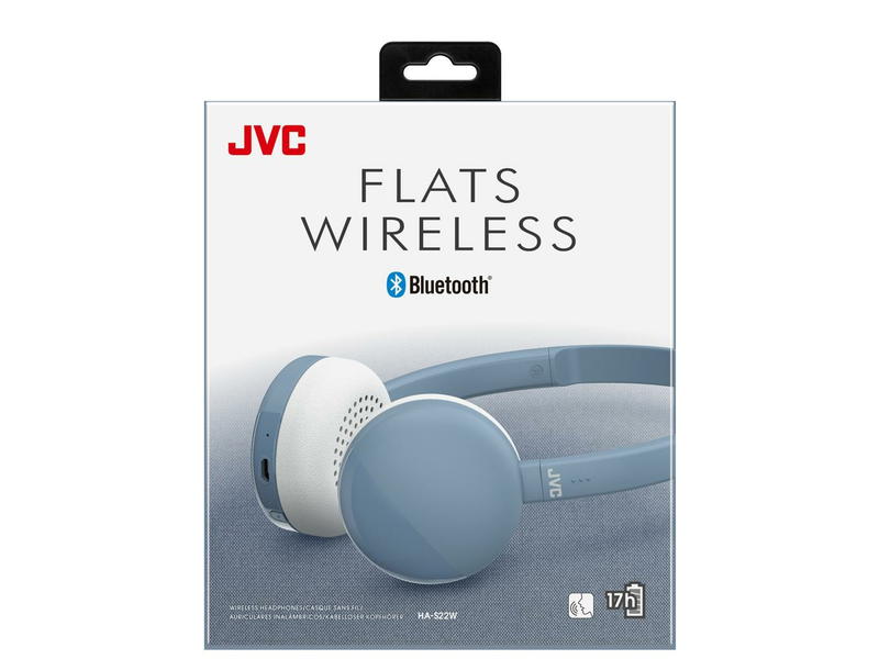 JVC Flat Vezeték nélküli Fejhallgató Kék (HA-S22W-A)