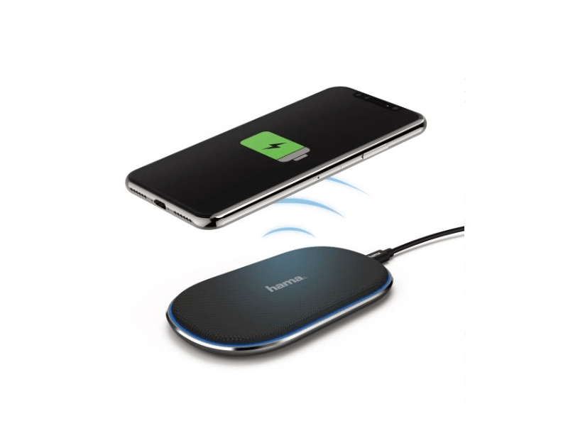 HAMA 183344 vezeték nélküli indukciós mobiltelefon töltő, Fekete