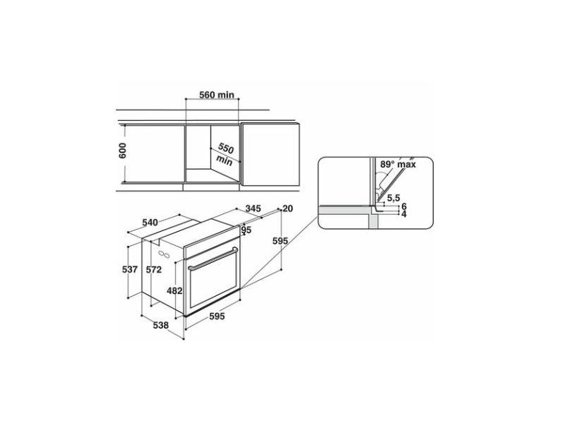 Whirlpool W9 OS2 4S1 P Beépíthető sütő