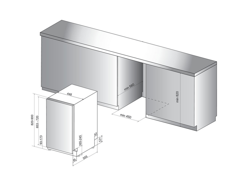 Whirlpool WSIC 3M27 C Ugradbena perilica posuđa