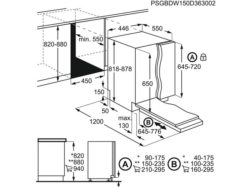Electrolux EEG62310L Beépíthető keskeny mosogatógép