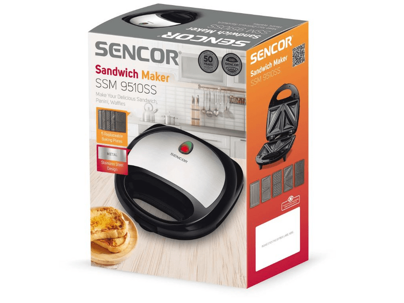 Sencor SSM 9510SS aparat za sendviče 5 u 1