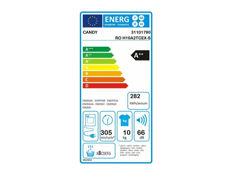Candy RO H10A2TCEX-S Hőszivattyús szárítógép
