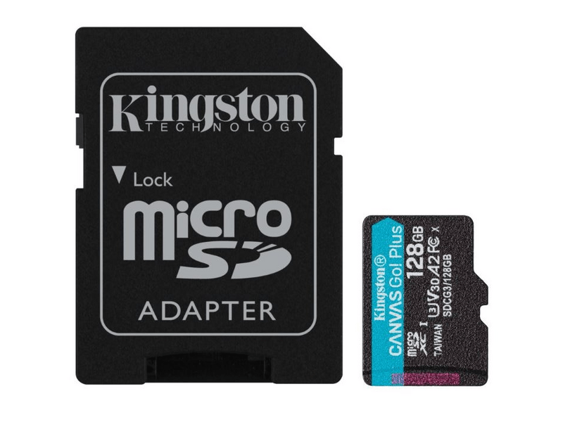 Kingston Canvas Go! Plus SDCG3/128GB memóriakártya + adapter