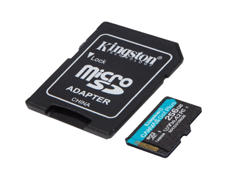 Kingston Canvas Go! Plus SDCG3/256GB memóriakártya + adapter