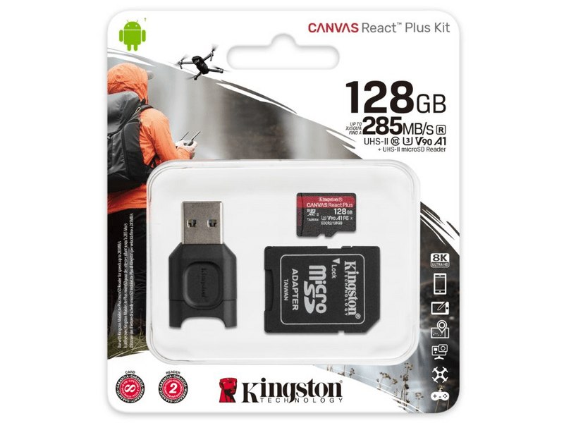 Kingston microSDXC 128GB UHS-II/U3 MLPMR2/128GB
