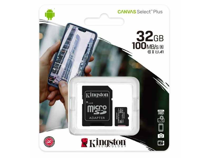 Kingston SDCS2 microSDHC Canvas Select Plus 32GB Memóriakártya