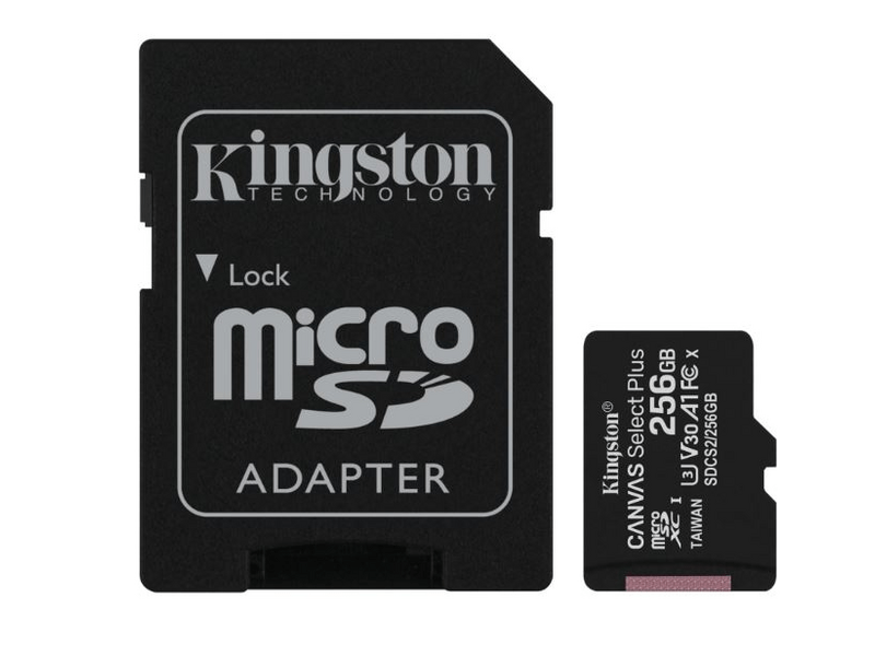 Kingston microSDXC Canvas SeIect Plus 256GB UHS-I/A1/C10 SDCS2/256GB