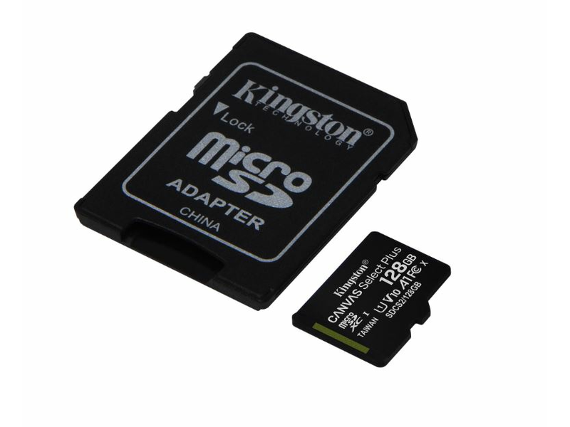 Kingston SDCS2 microSDHC Canvas Select Plus 128GB Memóriakártya + Adapter