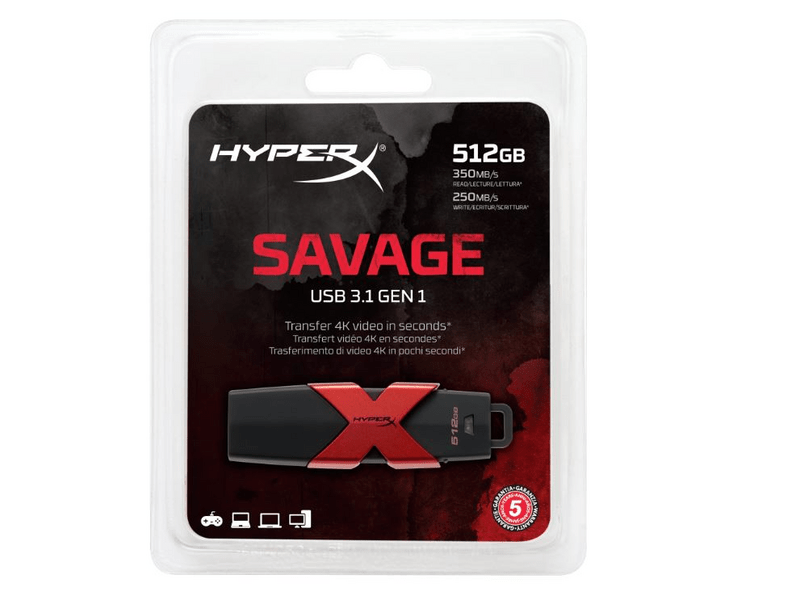Kingston HXS3/512GB HyperX Savage 512GB USB 3.1 pendrive