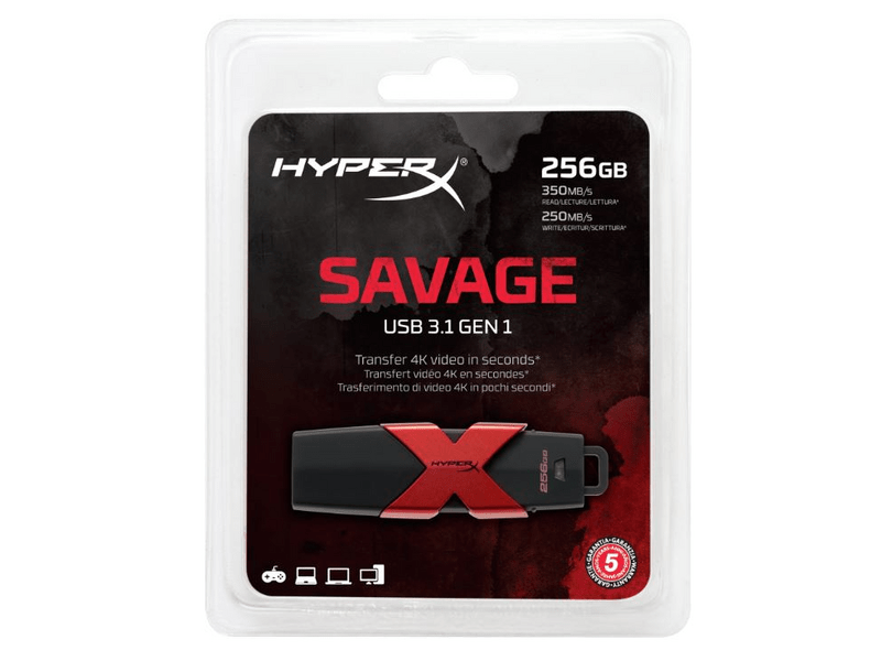 Kingston HXS3/256GB HyperX Savage 256GB USB 3.1 pendrive