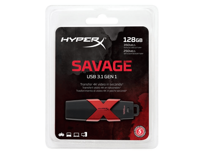 Kingston HXS3/128GB HyperX Savage 128GB USB 3.1 pendrive