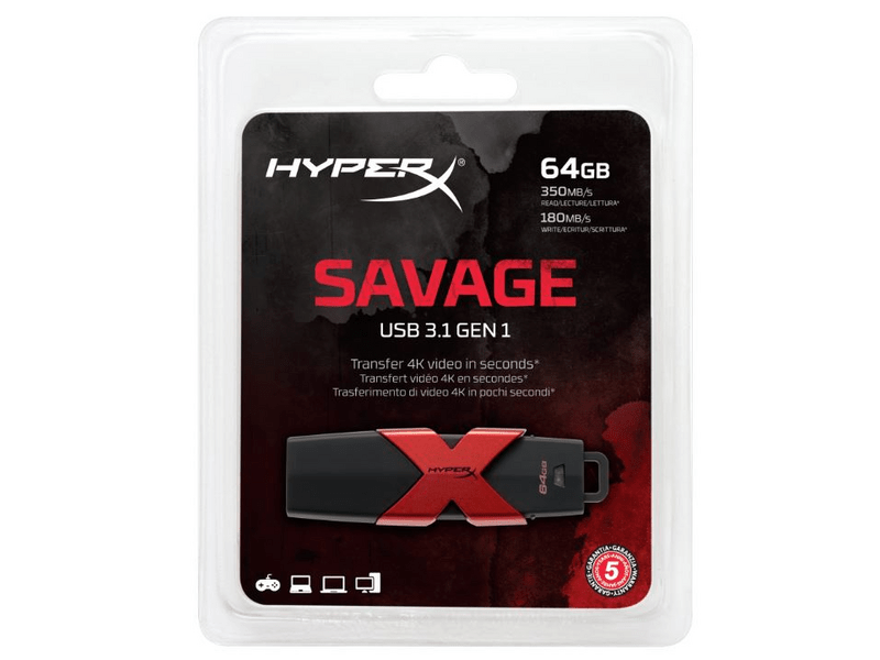 Kingston HXS3/64GB HyperX Savage 64GB USB 3.1 pendrive