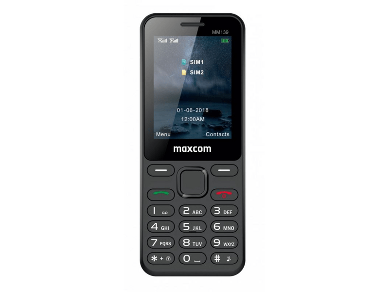 Maxcom MM139 Dual SIM Kártyafüggetlen mobiltelefon, Fekete