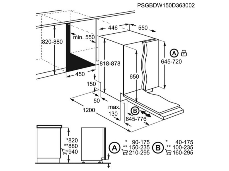 AEG FSE72517P Ugradbena tanka perilica posuđa, Quickselect, 10 postavki mjesta, AirDry