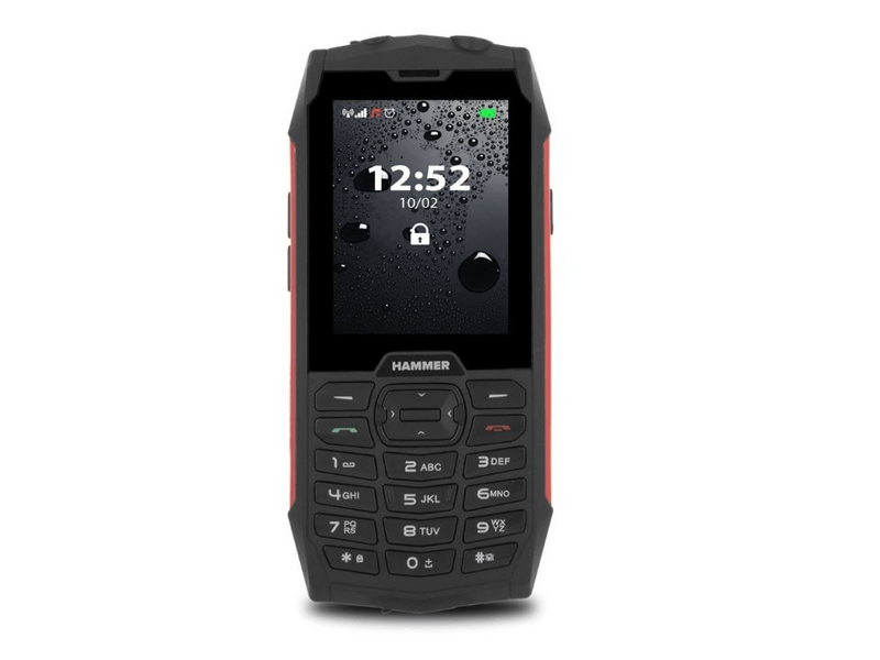 HAMMER 4 Dual SIM Kártyafüggetlen Mobiltelefon, Fekete-Piros