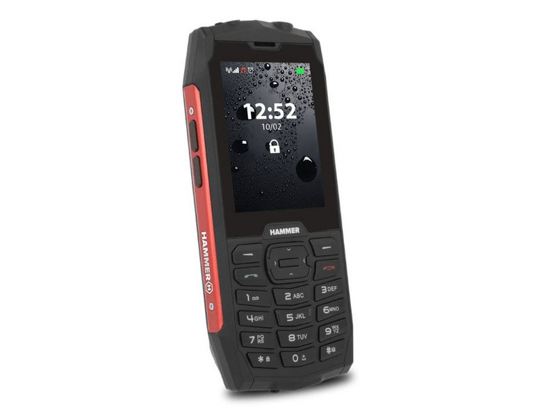 HAMMER 4 Dual SIM Kártyafüggetlen Mobiltelefon, Fekete-Piros