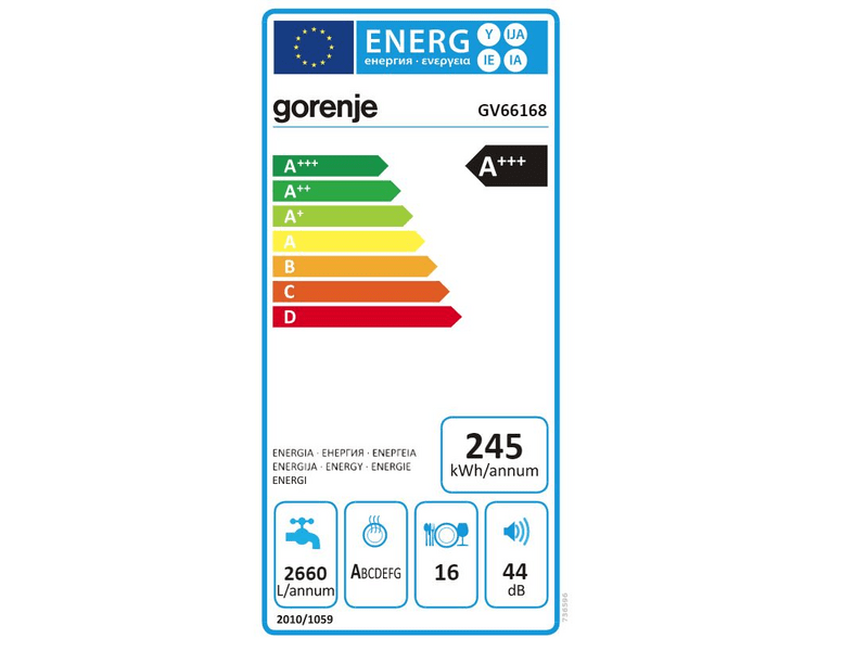 Gorenje GV66168 Beépíthető integrált mosogatógép