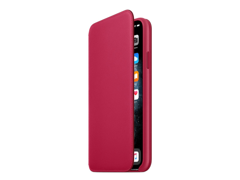 Apple iPhone 11 Pro Max Kinyitható tok Málnapiros (MY1N2ZM/A)
