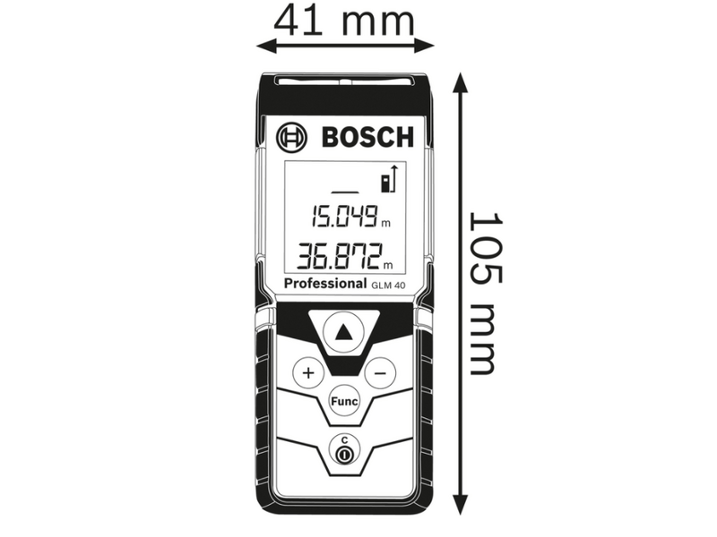 Bosch GLM 40 Lézeres távolságmérő (0601072900)