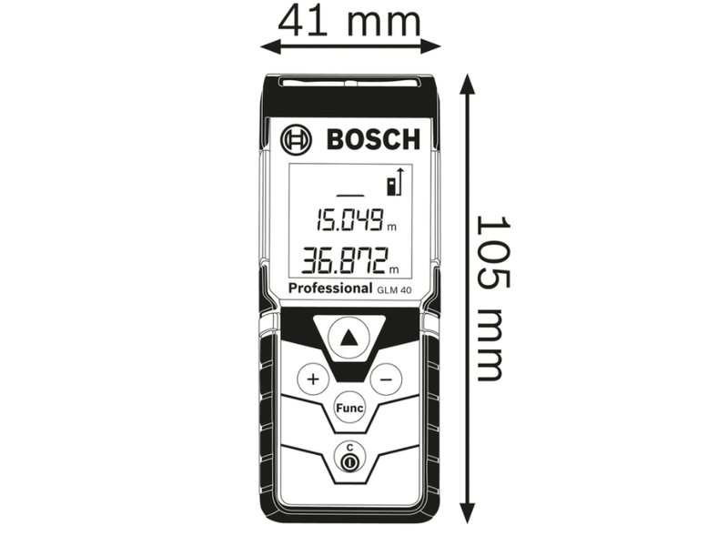 Bosch GLM 40 Lézeres távolságmérő (40 m) (0601072900)