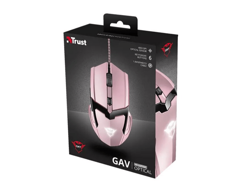 Trust GXT 101P Gav Gamer egér (23093) Rózsaszín