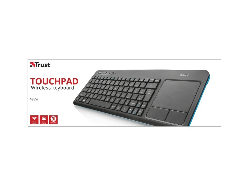 TRUST Veza Vezeték nélküli Touchpad Billentyűzet (21268)