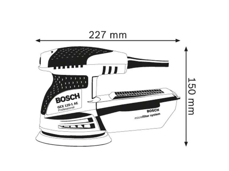 Bosch GEX 125-1 AE ekscentar brusilica (0601387500)