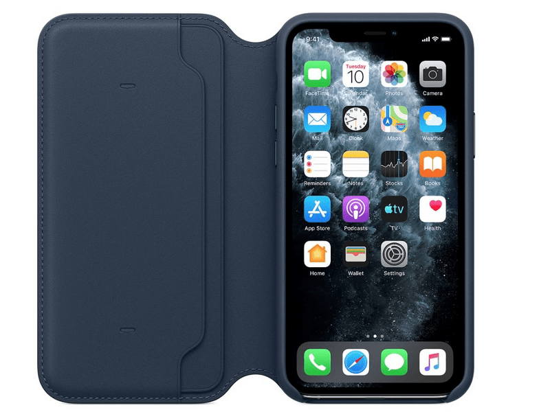 Apple Bőr tok iPhone 11 Pro-hoz Mélytenger kék (MY1L2ZM/A)