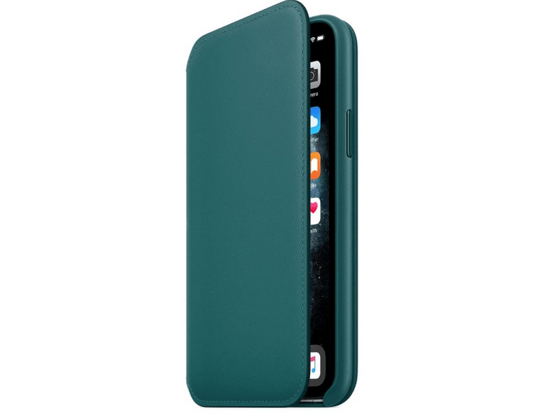 Apple Bőr tok iPhone 11 Pro-hoz Pávakék (MY1M2ZM/A)