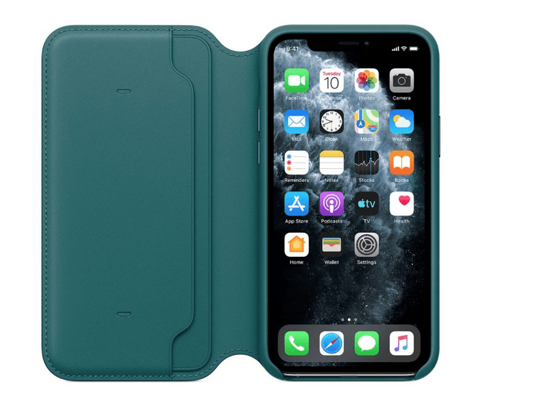 Apple Bőr tok iPhone 11 Pro-hoz Pávakék (MY1M2ZM/A)