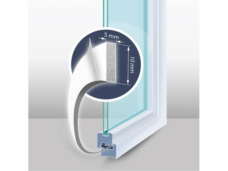 DELIGHT 11595WH, Fehér, 6 m Ablakszigetelő habszalag