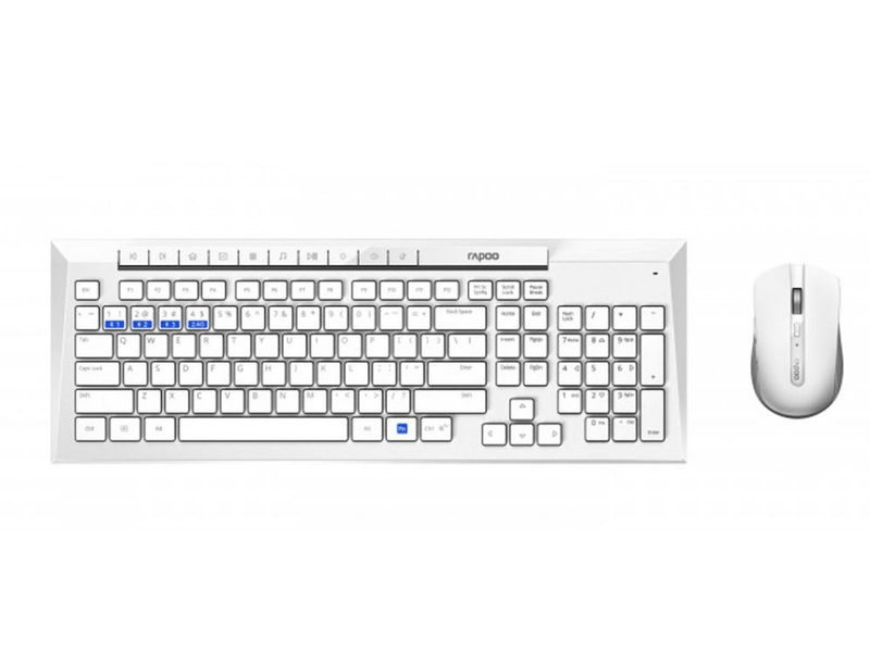 Rapoo 190805 Bluetooth billentyűzet + egér, Fehér
